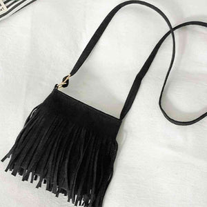 Adored PU Leather Crossbody Bag with Fringe