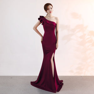 Evening Dress for Women New Banquet Elegant Elegant Elegant Elegant Pink Long Sexy Slimming Fishtail Formal Gown