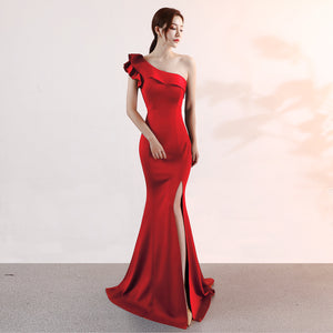 Evening Dress for Women New Banquet Elegant Elegant Elegant Elegant Pink Long Sexy Slimming Fishtail Formal Gown