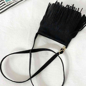 Adored PU Leather Crossbody Bag with Fringe