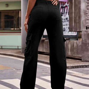 Pocketed Wide Leg Jeans