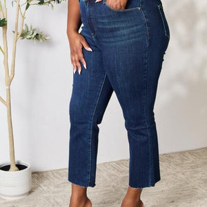 BAYEAS Full Size Raw Hem Straight Jeans