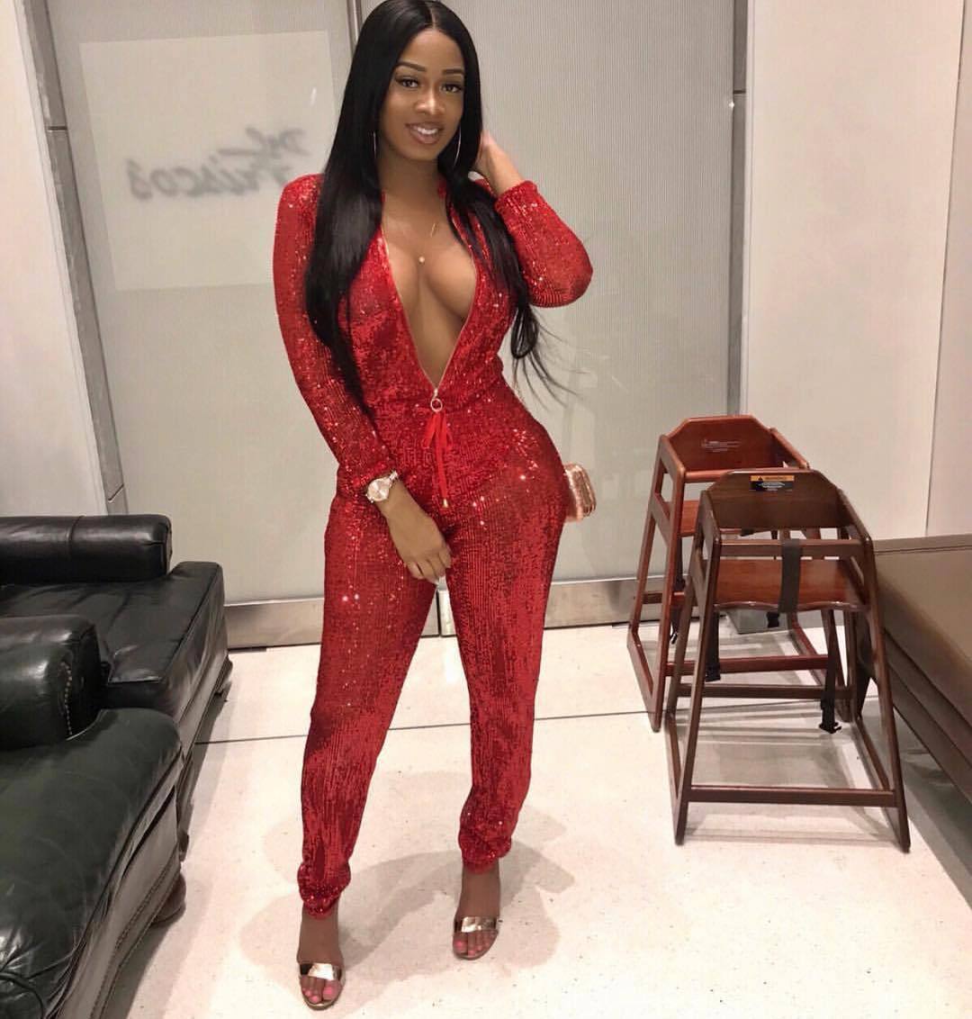 VAZN Hot Sale Sexy O-neck  Sequins Glitter Office Lady Women Sleeveless Banquet Party Beach Jumpsuits Full Pant Bandage Rompers