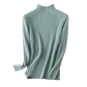 Half High Collar Water Velvet Knit Bottoming Sweater