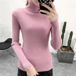 2021 Knitted Women  Sweater Pullovers Autumn Winter Basic Women O-Neck  Sweaters Pullover Slim Female Top Clothing