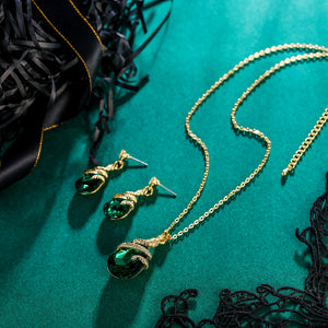 Teardrop Snake Necklace Earrings For Women
