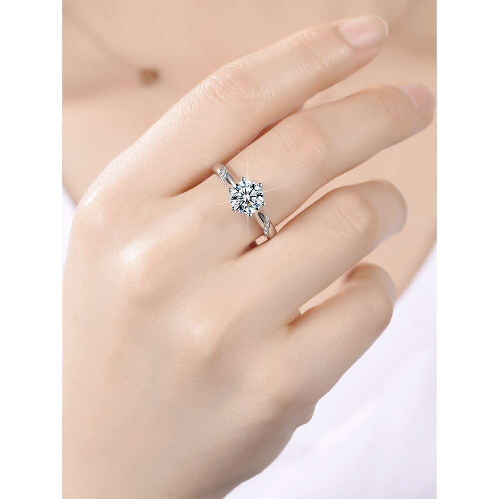 1ct IJ color Lab Diamond jewelry Simple style Anniversary Ring