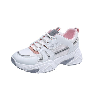 Lace Up Casual Tennis White Vulcanized Shoes
