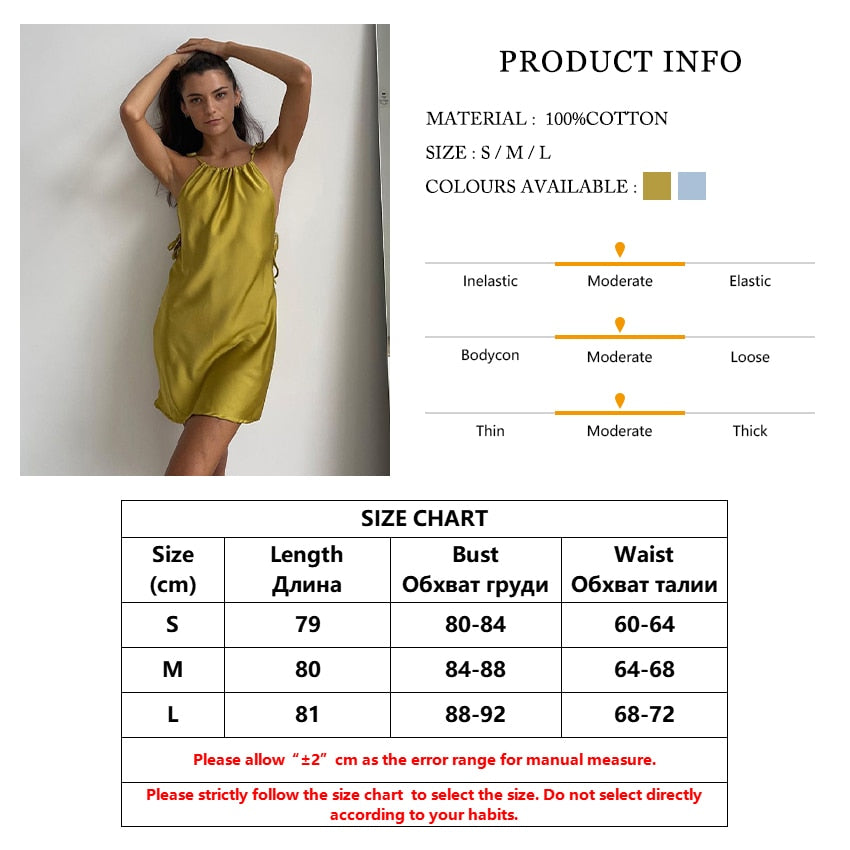 Clacive Sexy Spaghetti Strap Lace-Up Short Dresses Bodycon Backless Sleeveless Women'S Summer Sundresses Party Club Satin Dress