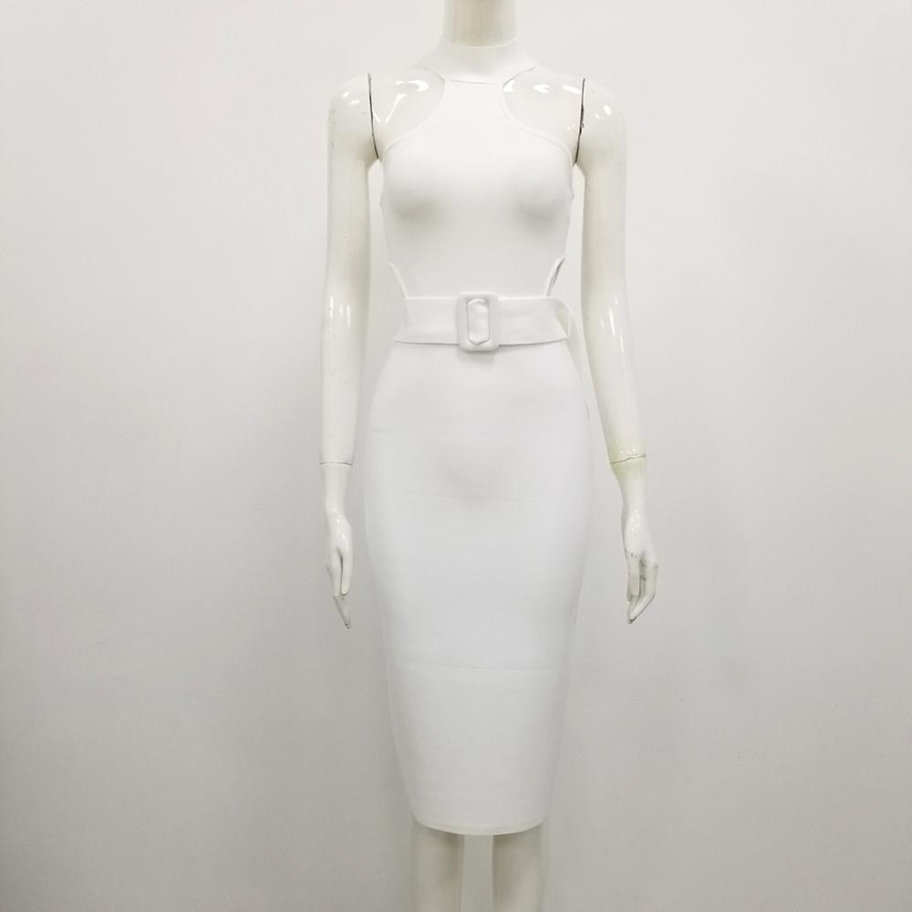 knee length dress sexy bandage New Women Knee Length Sexy Irregular Dress Wrap Bandage Dresses Slanted Collar