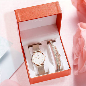 Stainless Steel small Dial Women Waterproof Wristwatches