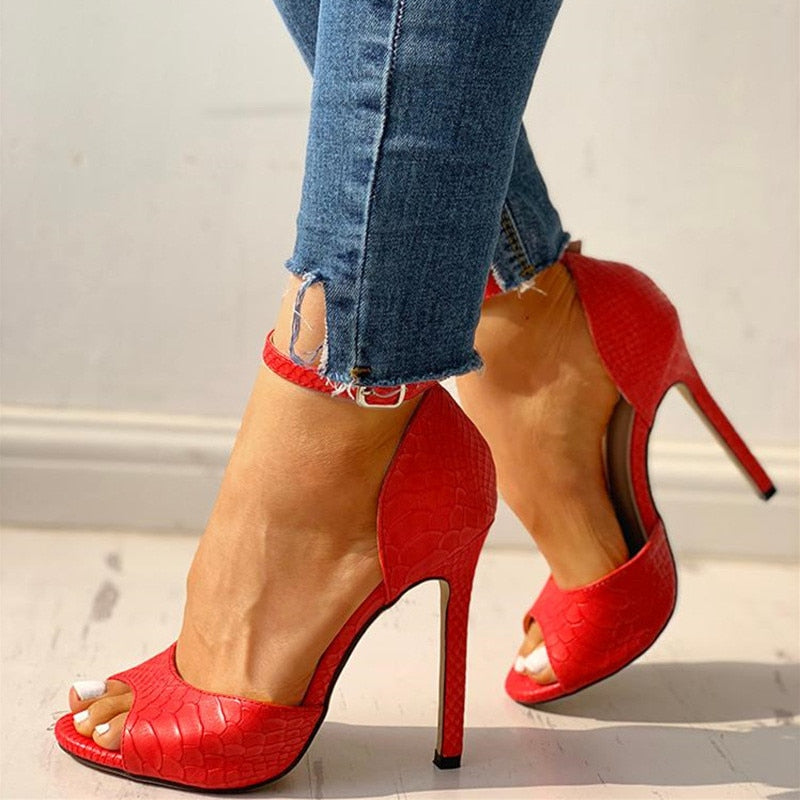 Womens Pumps Fashion 2020 Summer Sexy Exquisite Open Toe Ladies Shoes Female Increased Stiletto Super High Heel Sandals