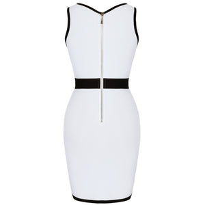 Ocstrade Bandage Dress 2021 New Arrival White Bandage Dress Bodycon Women Summer Sexy Sleeveless Party Dress Club Outfits