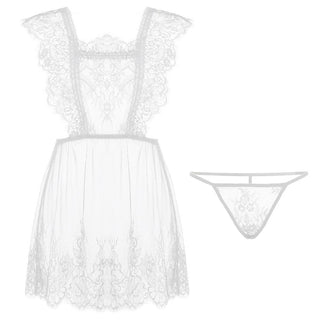 SXTHAENOO Lace Night Dress see through Lingerie Nightgown Mini Nightwe Global Fashions GC SXTHAENOO Lace Night Dress see through Lingerie Nightgown Mini Nightwe Global Fashions GC