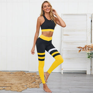 Yoga Set Women Patchwork Sport Suit