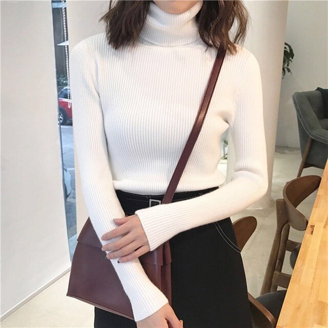 2021 Knitted Women  Sweater Pullovers Autumn Winter Basic Women O-Neck  Sweaters Pullover Slim Female Top Clothing