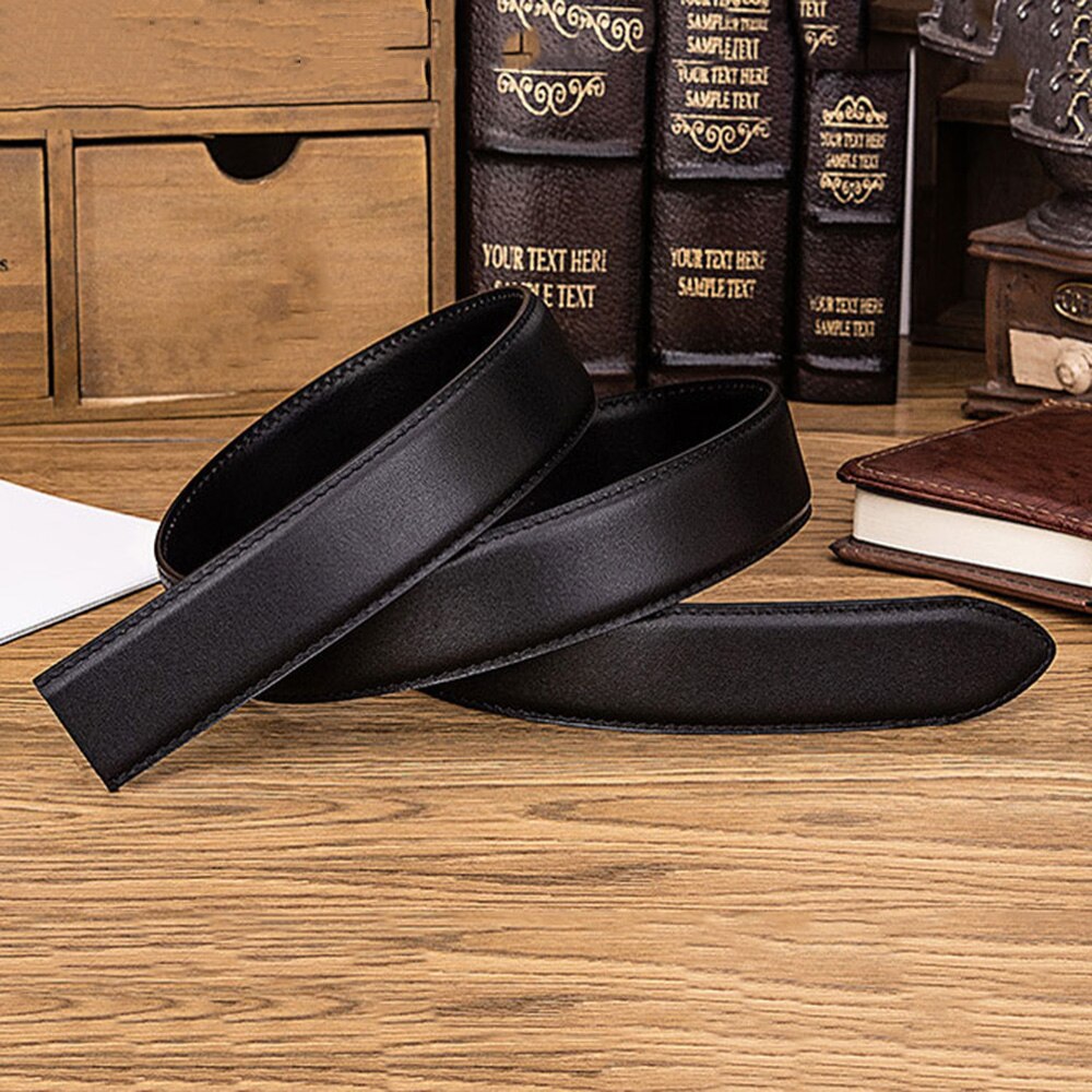 HIDUP Top Quality Cowhide Leather Automatic Model Belts for Women Black&Coffee Strap Belt 2.8cm Width Without Buckles LUWJ17