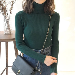 2021 Knitted Women  Sweater Pullovers Autumn Winter Basic Women O-Neck  Sweaters Pullover Slim Female Top Clothing