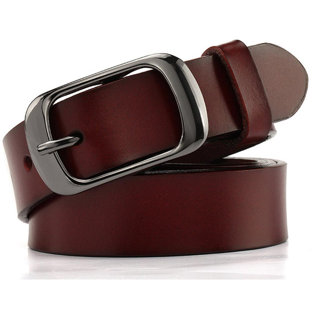 Extended Length 135cm Fashion Retro 100% Real Cow Genuine Leather Belts Buckle Metal Metal Red Belt for Women FCO010