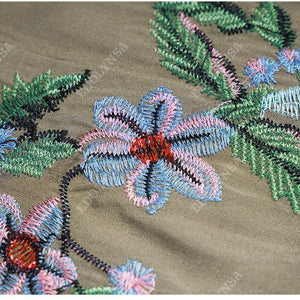 Embroidery Kaftan Beach Tunic Cotton Bikini cover up