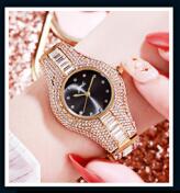 Rhinestone Quartz Elegant Dress Crystal Wristwatch