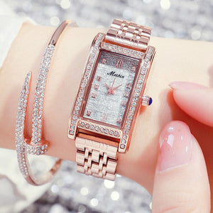 Stainless Steel High Quality Rose Gold Diamond Watch