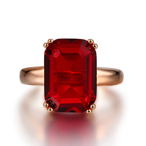 Green Gemstone Ring 14K Rose Gold Fine Jewelry
