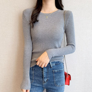 Woman Clothes Autumn Winter 2021 Knitted Women&#39;s Sweater O Neck Long Sleeve Basic All-match Pullover Female Clothes Jumper Muje