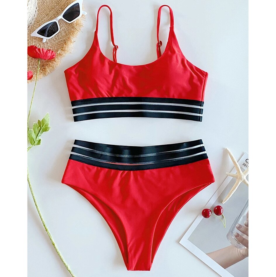 Sexy High Waist Bikini  Swimming Wear for Bathing Suit Summer Swimwear Women`s Bikinis Set