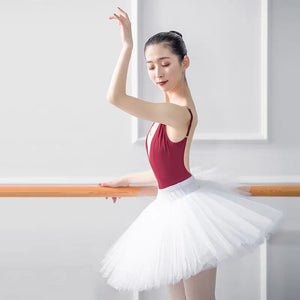 Professional Ballet Swan Lake Tutu White Black Elastic Waist Adults Ballerina 5 Layers Hard Mesh Tulle Skirt Tutus With Briefs