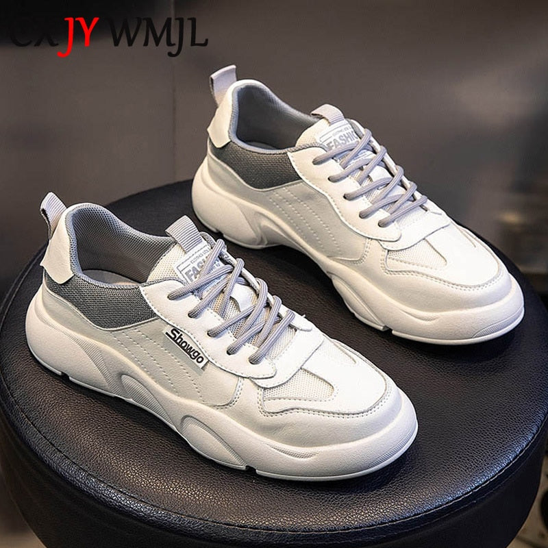 CXJYWMJL Genuine Leather Flat Sneakers For Women Spring Little White Shoes Ladies Vulcanized Shoes Summer Fashion Cowhide Flats