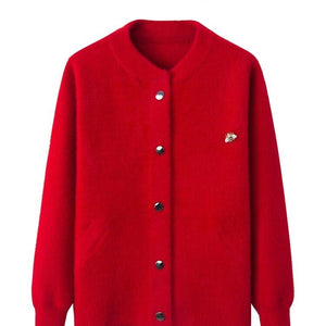 Mink Cashmere Casual Warm Short Top Coats