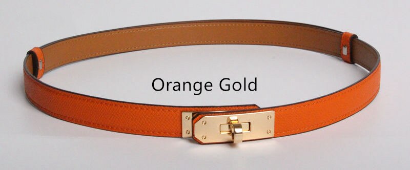 2021 New Luxury Brand High quality Women real Leather 1.8cm Width Belts Golden lock buckle dress jeans sweater waistband belt