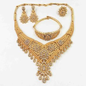 Gold-Color Necklace Earrings Romantic Jewelry Sets
