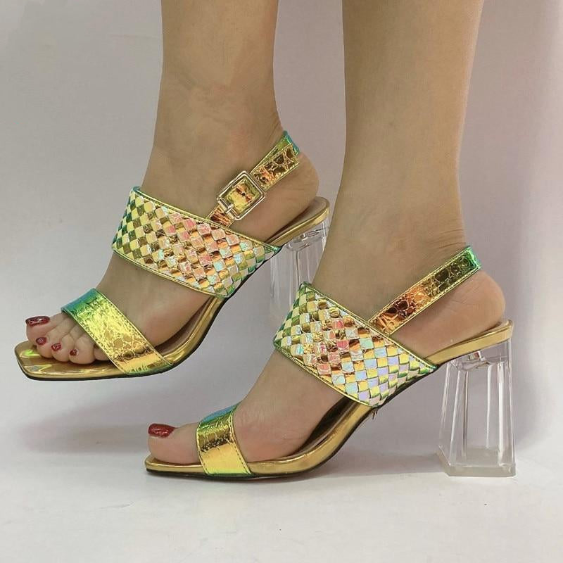 Hot Selling Italian Style Sling backs African Women Shoes