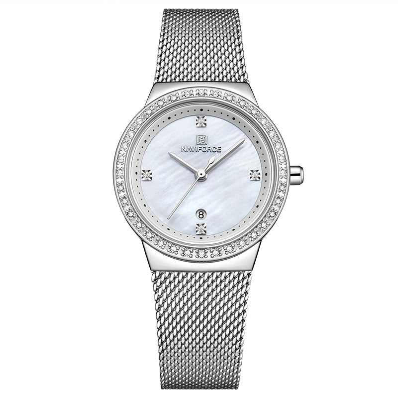 Waterproof Wristwatch Stainless Steel Girl Clock