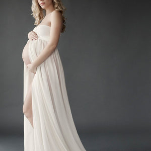 Bohemia Maternity Dress Photography Props Long Chiffon Gown Sweet Heart Pregnancy Dresses For Photo Shoot Pregnant Women Dress