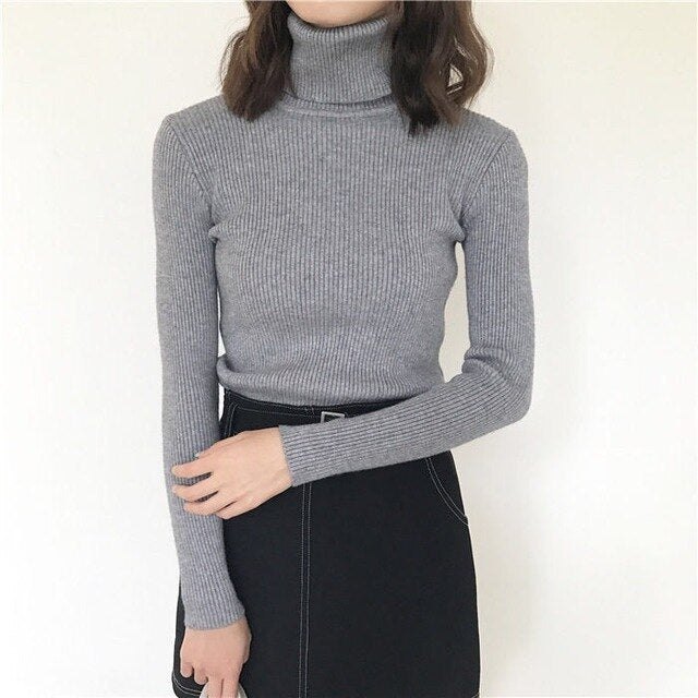 2021 Knitted Women  Sweater Pullovers Autumn Winter Basic Women O-Neck  Sweaters Pullover Slim Female Top Clothing