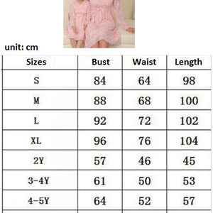 Spring Mother Daughter Macthing Dresses Sequin Mom Baby Mommy and Me Clothes Long Sleeve Family Set V-neck Women &amp; Girls Dress
