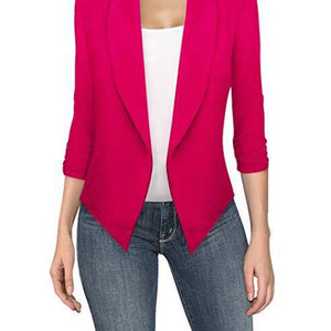 Big Size Slim Women Blazers Fashion 2022 Spring Jacket Female Work Office Solid Pocket Notched Blazer Feminino Coat 5XL