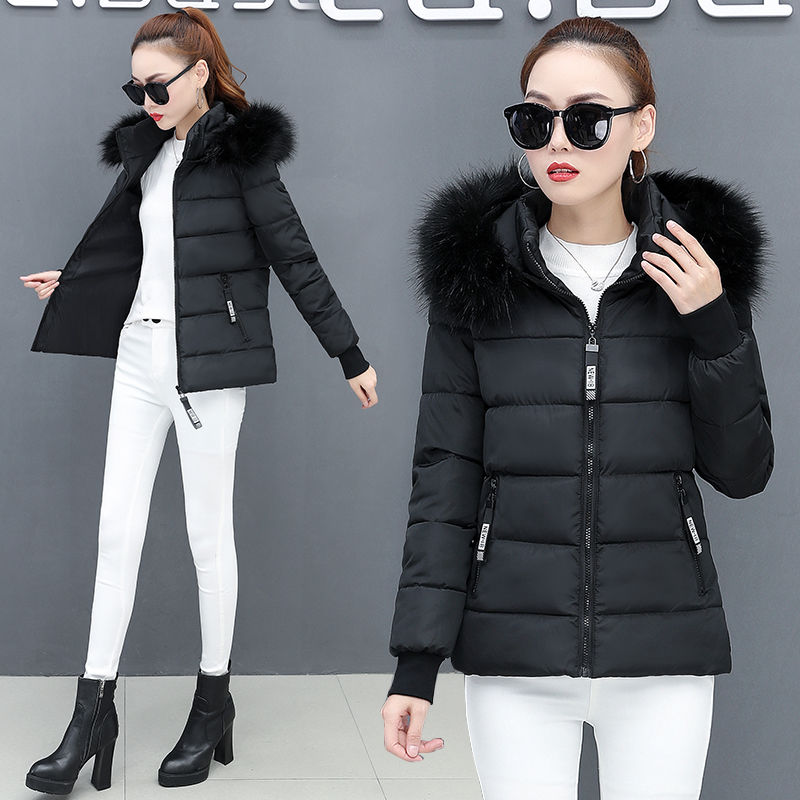 2022 New Winter Parkas Women Jacket Fur Collar Hooded Basic Coat Thicken Female Jacket Warm Cotton Padded Outerwear 4XL