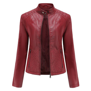 Womens Leather Jackets And Coats Spring Autumn Long Sleeve Fashion Basic Motorcycle Jackets Female Streetwear Casual Outwear