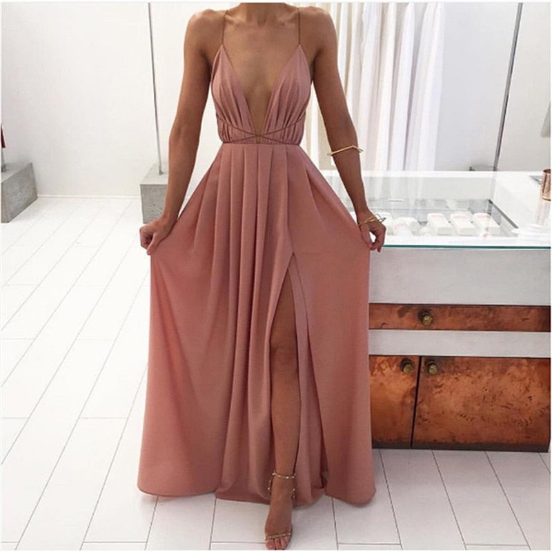 Sexy Summer Sundress Boho Drawstring Side Slit Maxi Vest Dresses – Global Fashions GC Sexy Summer Sundress Boho Drawstring Side Slit Maxi Vest Dresses – Global Fashions GC