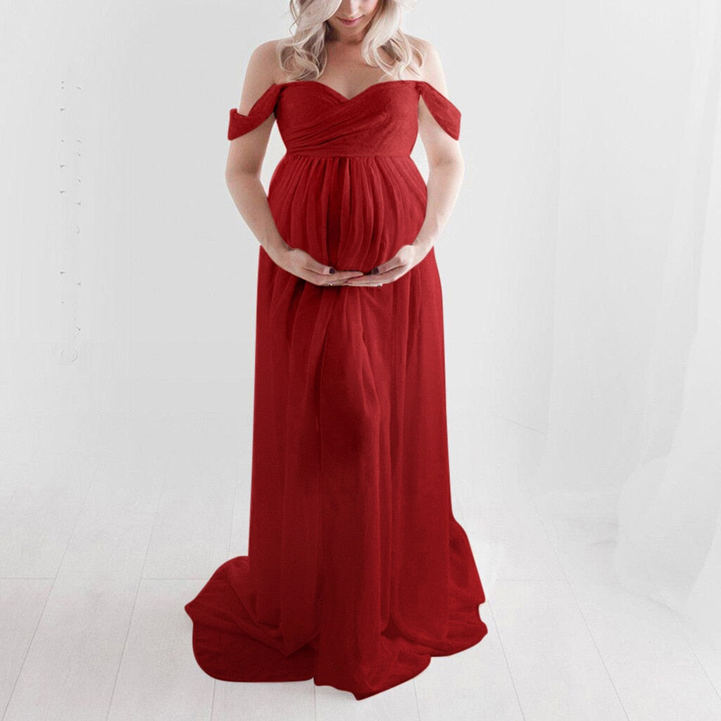 Sexy Maternity Dresses For Photo Shoot Chiffon Pregnancy Dress Photography Prop Gown Dresses For Pregnant Women Clothes Vestidos