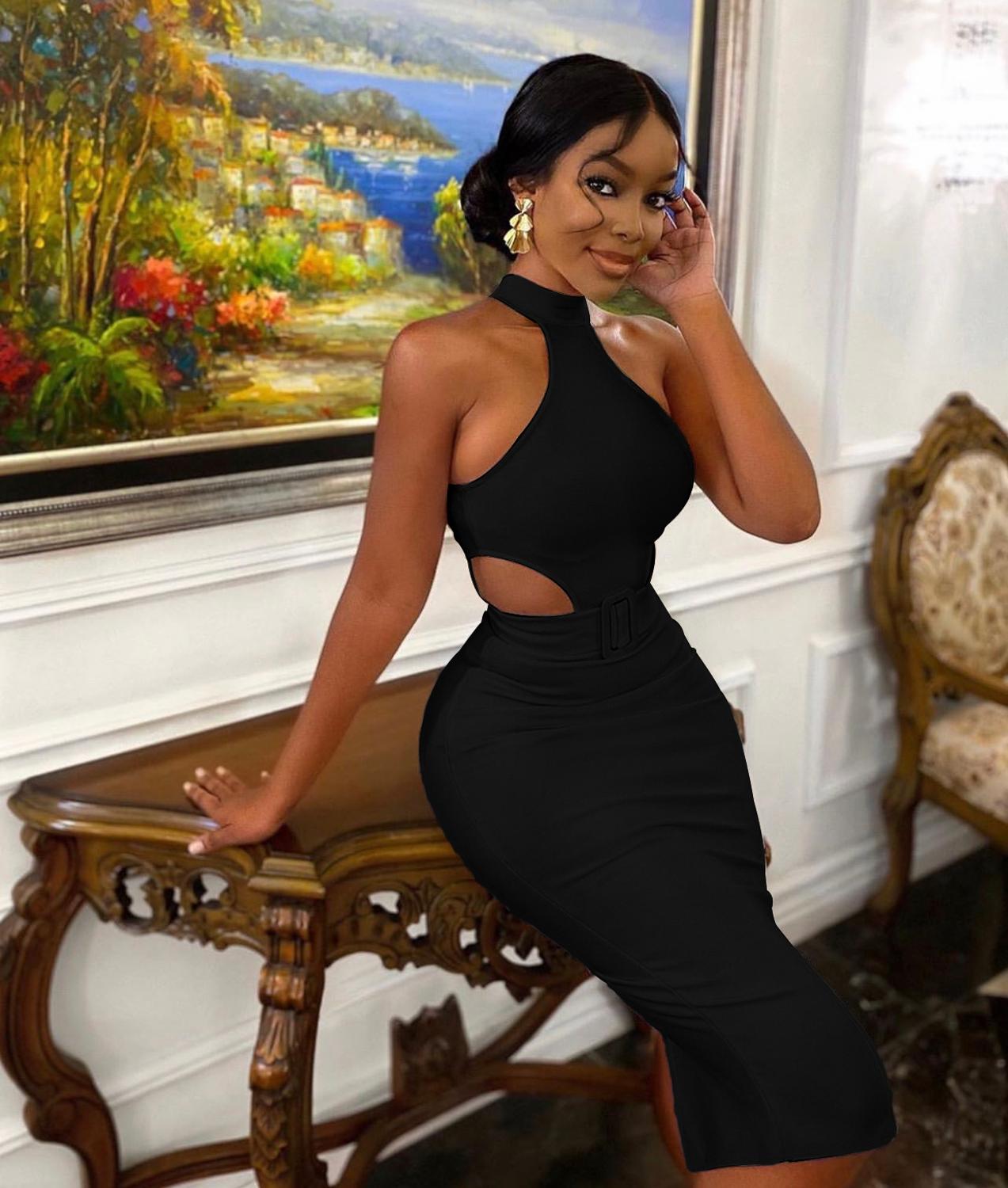 knee length dress sexy bandage Black off Shoulder Bandage Dress With Lace Trim | Long Sleeve Bodycon Cocktail Dress | Elegant Knee Length Party Dress