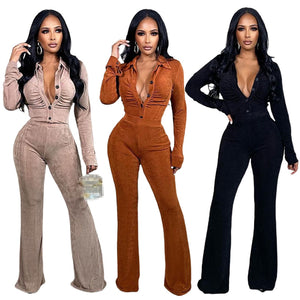 Wholesale Hot Style Deep V Halter One-Piece Jumpsuit Casual Trousers  Women's Clothing High Waist Jumpsuit for Women - China Casual Women Jumpsuit  and Rompers Women Jumpsuit price