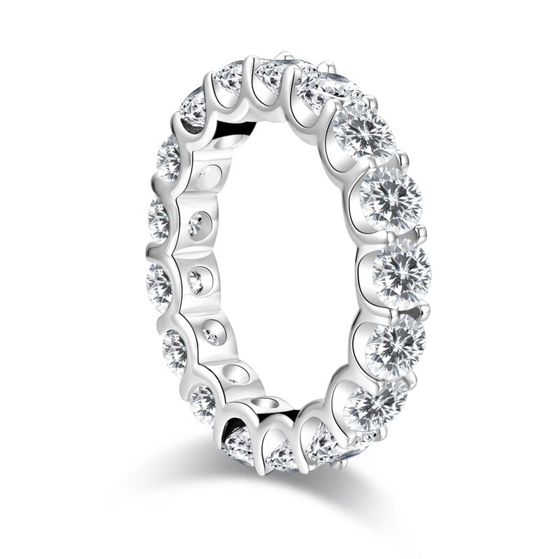 925 Sterling Silver Round Cut Full Eternity Ring
