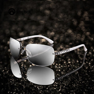 Vintage Rimless Sunglasses Diamond Design