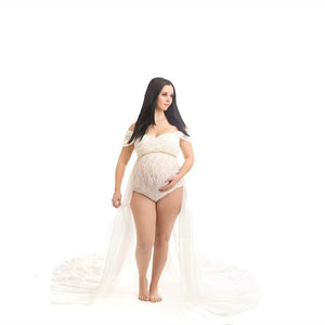 2020 Maternity Photo Shoot Bodysuits with Dresses Slip Strap Bodysuit Dress Maternity Bodysuit with Dress For Photography Props