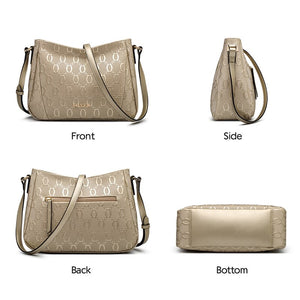FOXER Brand Women's bag Fashion Chain embossing Cow Leather Crossbody Bag Messenger Bag for Women Female Shoulder Bags